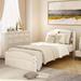 Viv + Rae™ Brokaw Kerwin Twin Solid Wood Storage Platform Bed, Twin Bed Wood in White | 36.1 H x 41.3 W x 79.5 D in | Wayfair