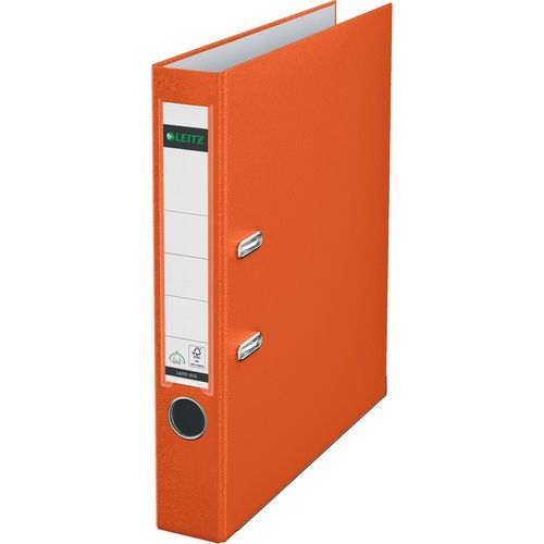 Leitz 180° Ordner Schmal DIN A4 52 mm Orange 2 Ringe 1015 Pappkarton Matt Hochformat Image