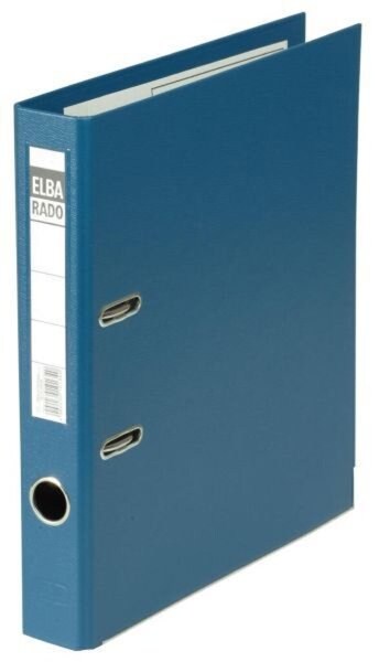 HAMELIN Ordner Rado-Plast A4 RB 50mm blau aus PVC, Sichttasche am Rücken Image