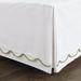 Emma Scalloped Bedskirt - Sage, Twin - Ballard Designs Sage Twin - Ballard Designs