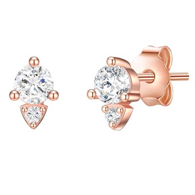 Glanzstücke München Ohrstecker Sterling Silber Zirkonia in Gelbgold 5,8 mm Damen Image