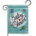 Breeze Decor Baby Shower 2-Sided Polyester 19 x 13 in. Garden Flag in Gray/Green | 18.5 H x 13 W in | Wayfair BD-FY-G-115217-IP-BO-D-US21-BD