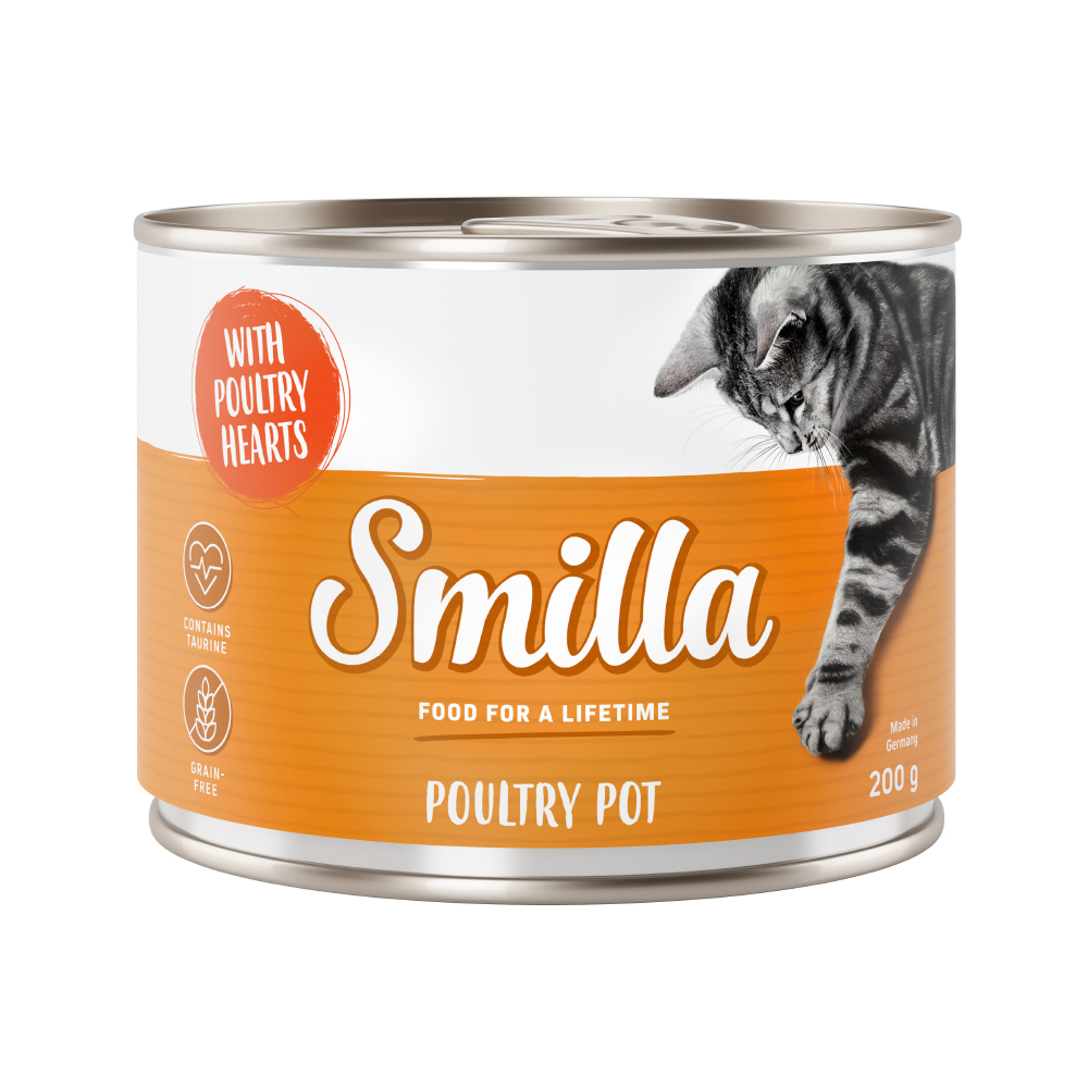 6x200g volaille, cœurs de volaille Smilla - Nourriture pour Chat