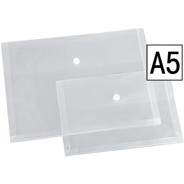 EICHNER 5x 10 Klarsichttaschen mit Dehnfalte A5 transparent, 28.5x25x3 cm Image