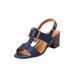 Wide Width Women's The Simone Sandal by Comfortview in Navy (Size 10 W)