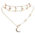 Urban Outfitters Jewelry | Gold Crescent Moon Star Choker Necklace | Color: Gold/Red | Size: Os