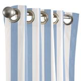 Sunbrella Indoor/Outdoor Drapery Panels - Canopy Stripe Cornflower/White, 50" x 96" - Ballard Designs Canopy Stripe Cornflower/White 50" x 96" - Ballard Designs