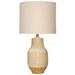 Emmert 30" Table Lamp Ceramic/Fabric in Brown Laurel Foundry Modern Farmhouse® | 30 H x 15.5 W x 15.5 D in | Wayfair