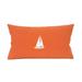 Longshore Tides Naiara Sailboat Indoor/Outdoor Sunbrella Throw Pillow Polyester/Polyfill/Sunbrella® in Orange | 18 H x 18 W in | Wayfair