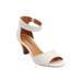 Extra Wide Width Women's The Fallon Sandal by Comfortview in White (Size 7 WW)