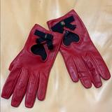 Gucci Accessories | Gucci Leather Gloves | Color: Red | Size: 8.5/L