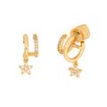 Kate Spade Jewelry | Kate Spade Something Sparkly Star Huggie Hoop Earrings | Color: Gold | Size: Os