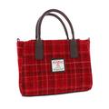 Glen Appin Harris Tweed Tote Handbag – LB1228 Brora (Colour 102 Red Check)