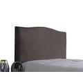 WINS Bed Headboard Cover Stretch velvet Headboard Slipcover Protector Dustproof headboard decor for single double king beds Light brown