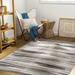 Harran 4'3" x 5'11" Modern Contemporary Bohemian Abstract Black/Charcoal/Cream/Light Gray/Gray/Light Beige/Peach Area Rug - Hauteloom