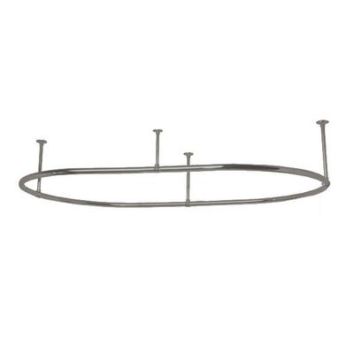 Randolph Morris Clawfoot Tub Oval Shower Enclosure - 30 X 54 Inch RMO30X54-BN