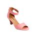 Extra Wide Width Women's The Fallon Sandal by Comfortview in Salmon Rose (Size 7 WW)