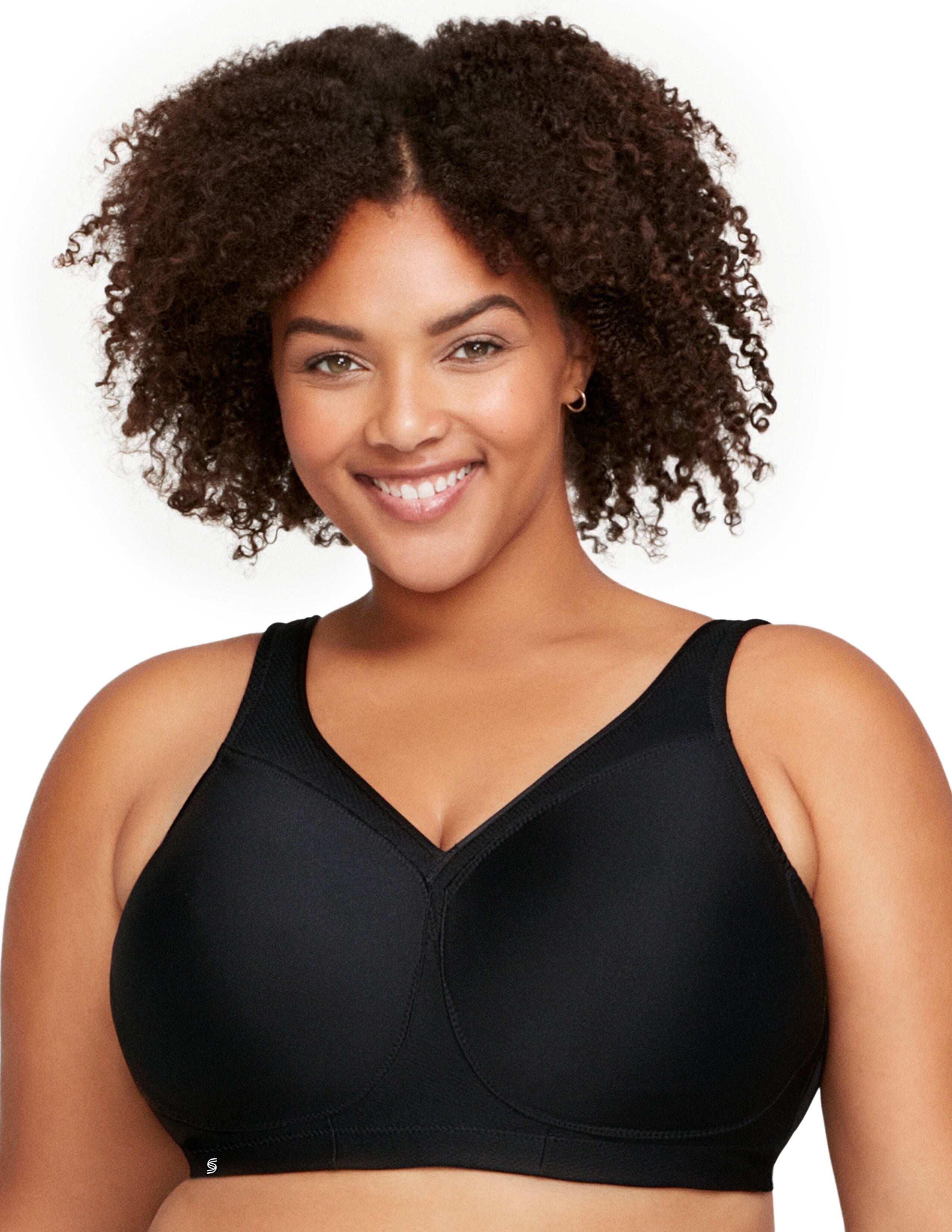 Plus Size Women's Glamorise MagicLift Seamless Sports Wirefree Bra 1006 (Women's & Women's Plus) by Glamorise in Black (Size 40 C)