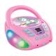 Lexibook RCD109UNI Einhorn-Bluetooth-CD-Player für Kinder-Tragbar, Lichteffekte, Mikrofonbuchse, Aux-In, Akku oder Netz, Mädchen, Jungen, Lila, Rosa