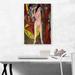 ARTCANVAS Nudo Che Si Pettina 1913 by Ernst Ludwig Kirchner - Wrapped Canvas Print Canvas in Gray/Green/Red | 26 H x 18 W x 0.75 D in | Wayfair