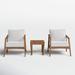 Birch Lane™ Akiva Deep Seating Group w/ Cushions Wood/Natural Hardwoods in Brown/White | Outdoor Furniture | Wayfair