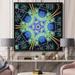 East Urban Home Fractal Portal Magic XIII - Graphic Art Print on Canvas Canvas, Wood in Blue/Green | 16 H x 16 W x 1 D in | Wayfair