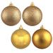 The Holiday Aisle® 4 Piece Ball Drilled Ball OrnamentSet Plastic in Gray/Yellow | 10 H x 10 W x 10 D in | Wayfair 5344AB00021C4A25874E52859ED907DF