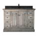 Rosalind Wheeler Aultman 49" Rustic Single Bathroom Vanity Set Marble, Wood in Gray | 35.5 H x 48 W x 21.5 D in | Wayfair