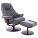 George Oliver Morpeth 32.68" Wide Faux Leather Manual Swivel Ergonomic Recliner w/ Ottoman Faux Leather/Stain Resistant | Wayfair