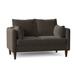 Union Rustic Kaveen 58" Round Arm Loveseat Polyester in Brown | 37 H x 58 W x 36 D in | Wayfair 65B4DFAD5E3548AD906CB14BFE0416A1