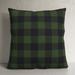 Birch Lane™ Silas Indoor/Outdoor Plaid Throw Pillow Polyester/Polyfill blend in Green/Black | 20 H x 20 W x 4 D in | Wayfair