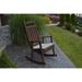 Gracie Oaks Aaliayh Classic Porch Outdoor Rocking Chair, Steel in Brown | 38 H x 28 W x 32 D in | Wayfair 053771A6716D44039E59B2671F7A82C3