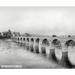 Ebern Designs Stone Arch Bridge, Historic Minneapolis - Wrapped Canvas Photograph Print Metal in Black/White | 30 H x 40 W x 1.5 D in | Wayfair