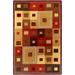Brown/Red 117 x 0.39 in Indoor Area Rug - Red Barrel Studio® Mcquaid Geometric Handmade Tufted Wool Red/Caramel Area Rug Wool | Wayfair