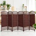 Winston Porter Adelah 4 Ft. Short Folding Screen Wood in Brown | 48 H x 96 W x 0.75 D in | Wayfair 4552199B7972444AB81764B2858BABC7