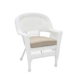 Bay Isle Home™ Arliss Patio Chair w/ Cushions Wicker/Rattan in White | 36 H x 26 W x 29.5 D in | Wayfair 6372E0A602C14A76A63EB9413C8A7CDC