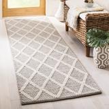 Gray 27 x 0.4 in Area Rug - Union Rustic Huberty Geometric Handmade Flatweave Area Rug Silk/Wool | 27 W x 0.4 D in | Wayfair