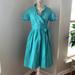 J. Crew Dresses | Jcrew Turquoise Silk Taffeta Ruffled Wrap Dress | Color: Blue/Green | Size: 4
