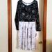 Lularoe Dresses | Lularoe Georgia Dress - Black/White Rose Print | Color: Black/White | Size: L