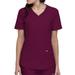 Cherokee Medical Uniforms FORM V-Neck Top (Size M) Wine, Nylon,Spandex