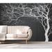 GK Wall Design Monochrome Minimalist Trees Wall Mural Vinyl in Black | 150" W x 98" L | Wayfair GKWP000161W150H98_V