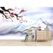 GK Wall Design Winter Mountain Landscape Blossom Wall Mural Vinyl in White | 187" W x 106" L | Wayfair GKWP000293W187H106_V