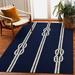 Blue 42 x 0.375 in Area Rug - Breakwater Bay Wooton Striped Handmade Tufted Indoor/Outdoor Area Rug, Polyester | 42 W x 0.375 D in | Wayfair