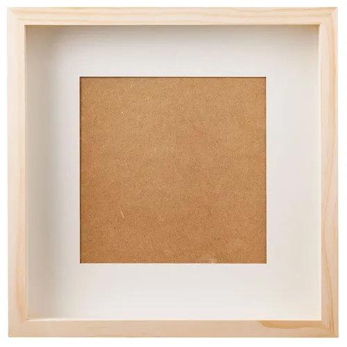 Cadre 3D en bois avec vitre, 27,5 x 27,5 x 4,5 cm