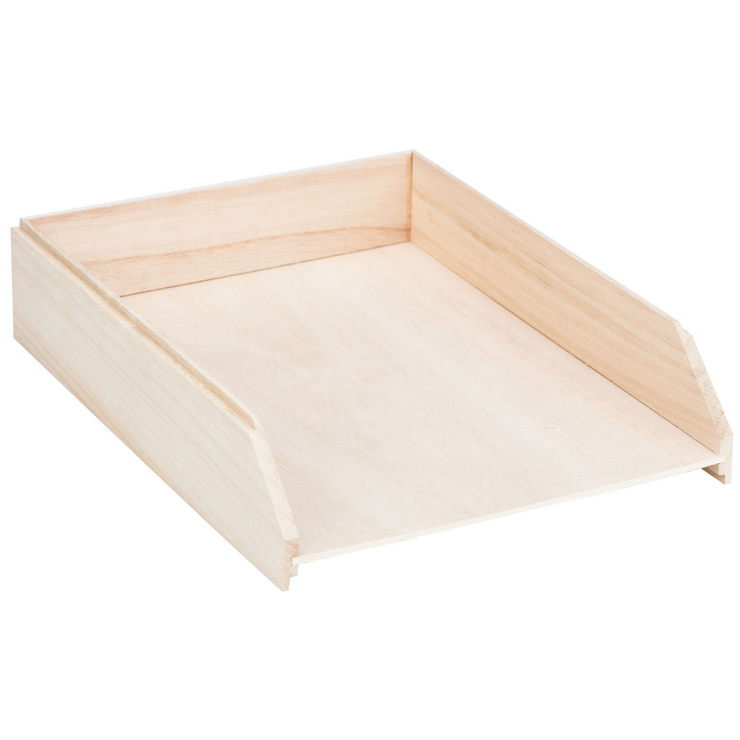 Trieur horizontal, en bois brut, 30 x 23 x 6,5 cm