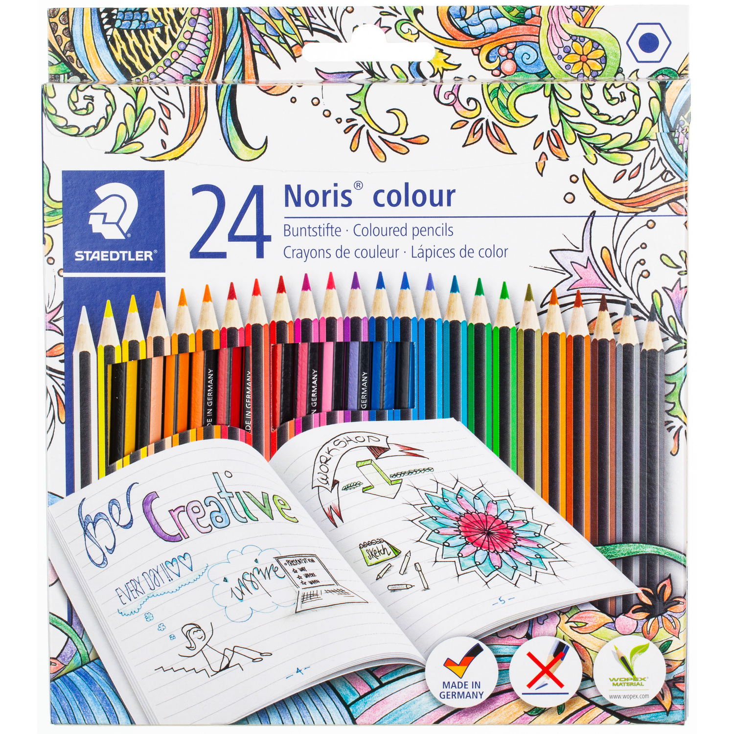 Set de crayons de couleur, 24 pièces
