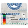 Kreul Feutres fins pour textiles, 6 feutres