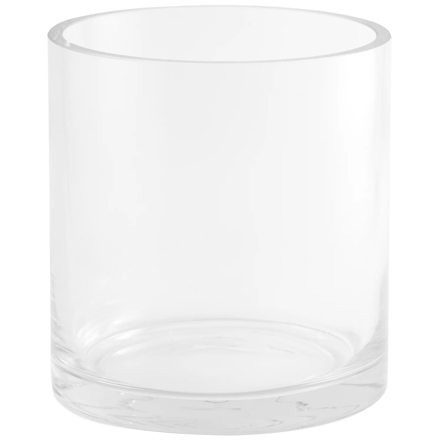 Vase en verre, cylindrique, 13,5 cm, 12,5 cm Ø