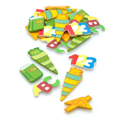 Motifs déco ""école"", 2 - 5 cm, 24 pièces
