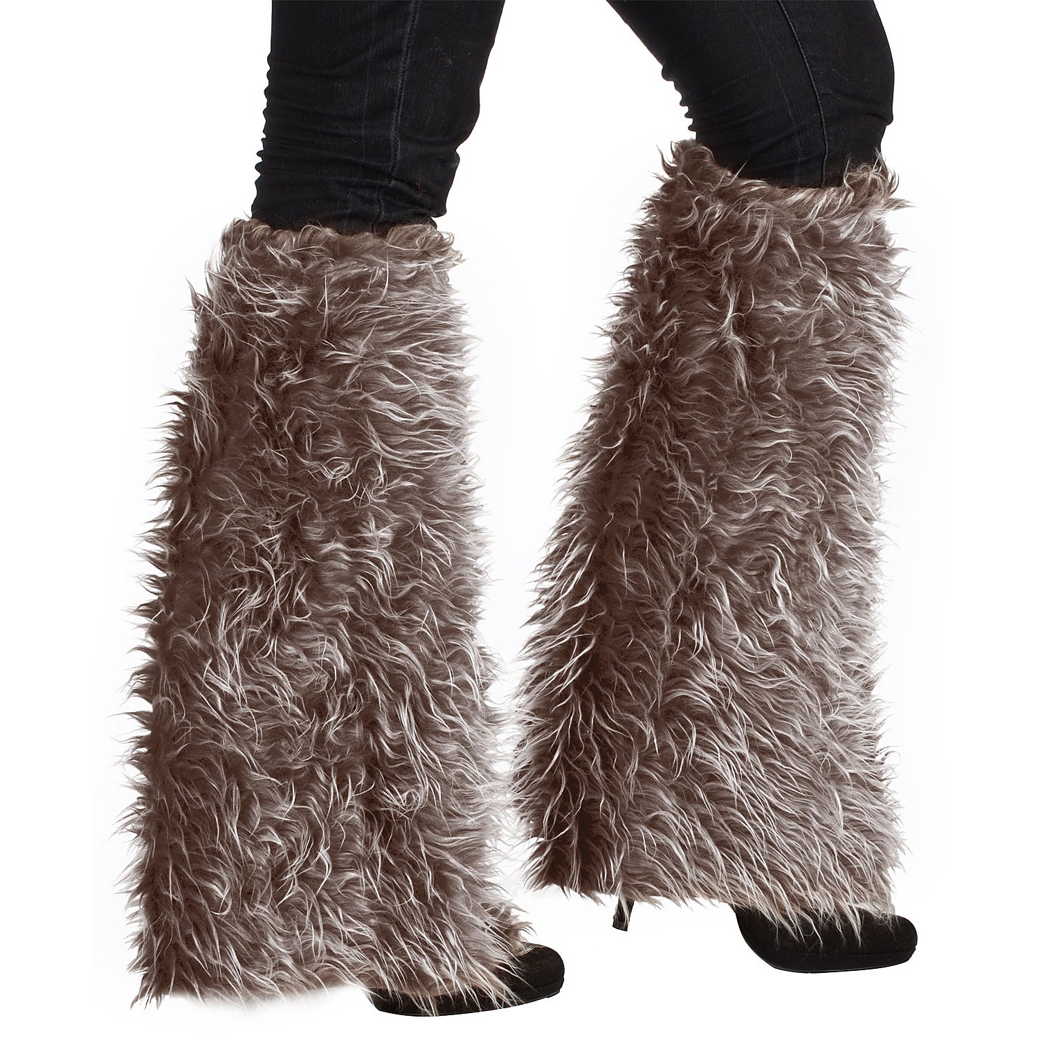 Guêtres ""peluche"", marron